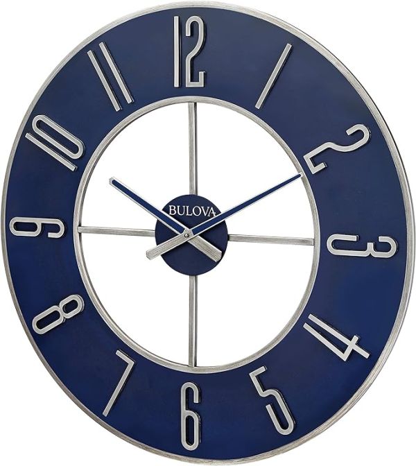 Bulova Steel Oversize Wall Clock